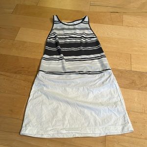 Lululemon Grey and White Striped Dress